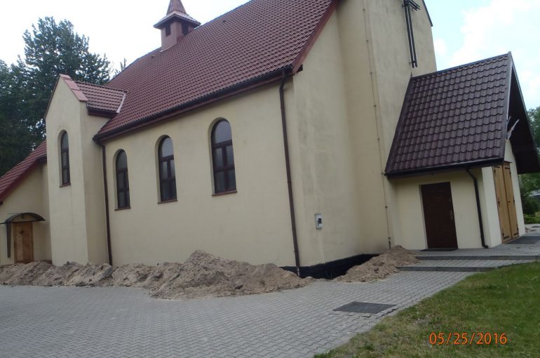 Izolacja pionowa kościoła Sosnowiec